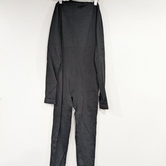 Unbranded Long Sleeve One-PIece Jumpsuit Zip Up Shapewear Black Size Small - Picture 5 of 6